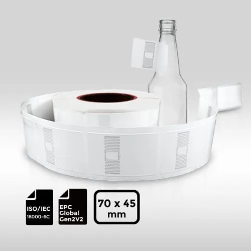 Flag UHF RFID Label ISO18000-6C NXP UCODE 8 7045mm