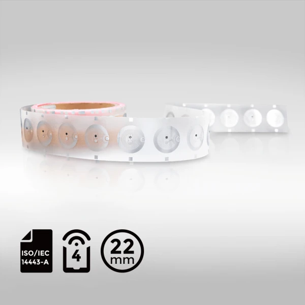 RFID Dry Inlay 22mm NXP MIFARE DESFire 2K EV3 ISO14443-A NFC Type 4