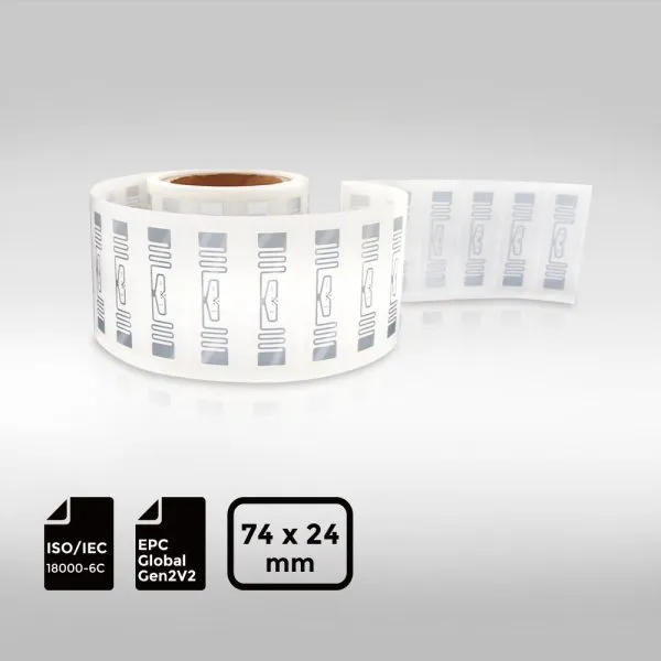 UHF RFID Wet Inlay Impinj Monza 4E 7424mm ISO18000-6C
