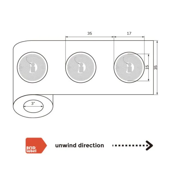 NFC label NXP NTAG 424 DNA ISO14443A NFC type 4 17mm