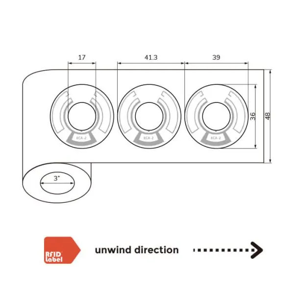 UHF RFID Round Wet Inlay 39mm NXP UCODE 9