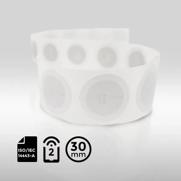 NFC Label 30mm NXP NTAG 215 ISO14443A NFC Type 2