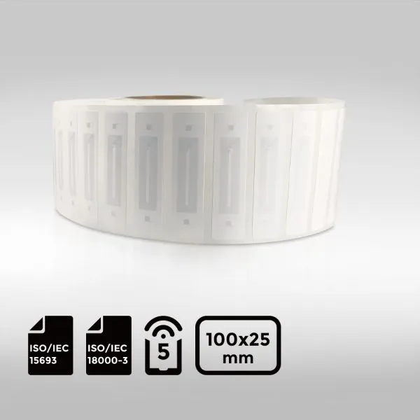 10025mm NFC-Label with NXP ICODE SLIX chip (ISO15693 / NFC Forum Type 5).