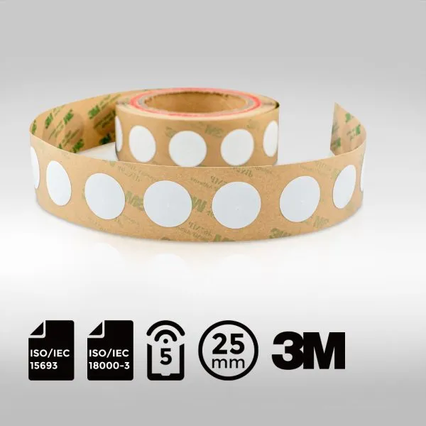 NFC Label 18x18mm NXP ICODE® SLIX | ISO15693 NFC Type-5 - RFID Label