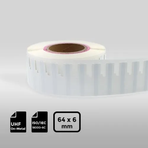 UHF On-Liquid and On-Metal RFID Label NXP UCODE 8 646mm ISO18000-6C