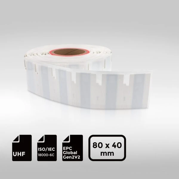 UHF On-Metal RFID Label Impinj Monza R6-P 8040mm ISO18000-6C