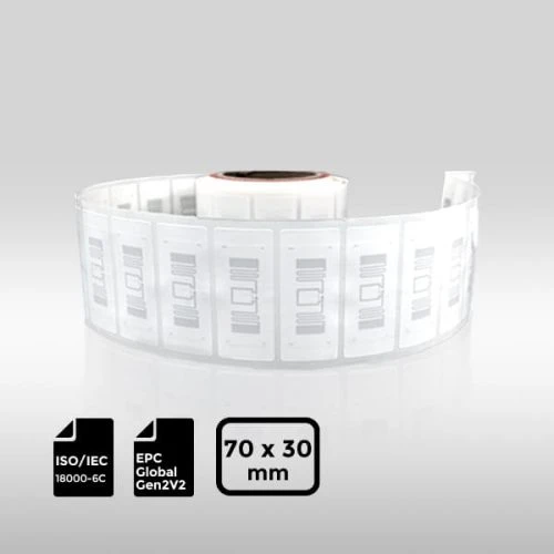 Ucode 7xm UHF RFID Label NXP UCODE® 7 70x30mm | ISO18000-6C - RFID Label