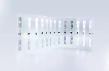 Tamper-Proof UHF RFID Headlight Label Transparent RFID stickers with antenna designs for RFID Sticker Adhesive applications.