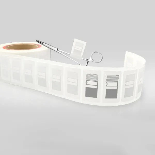 NXP UCODE 9 Coated Paper UHF RFID Flag Label for Medical Device Management