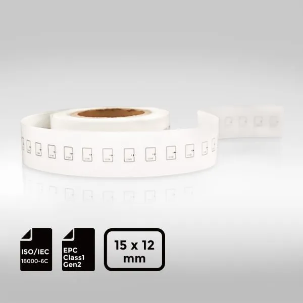 Compact 1512mm UHF-RFID-Wet-Inlay with Alien Higgs EC chip for precision asset tracking.