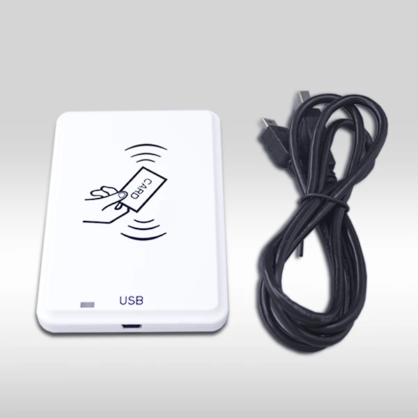 High-performance 13.56MHz Desktop HF RFID Reader supporting ISO14443A/B and 15693 protocols.