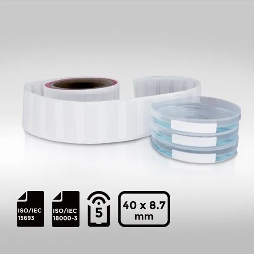 NXP ICODE SLIX Lab Specimen Tracking RFID Label 40 by 8.7mm