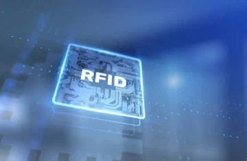 Breaking Down RFID EPC Code Structure What Every Tech Leader Should Know A digital illustration of an RFID symbol with circuit board design