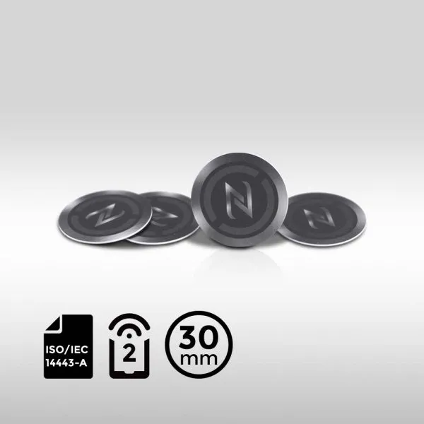 On-Metal Mobile NFC Label NXP NTAG 213 30mm