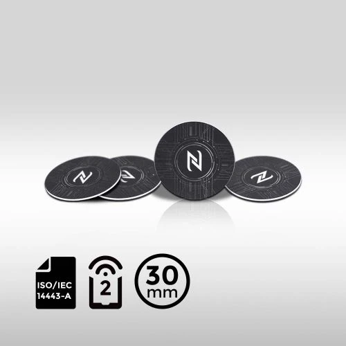 On-Metal Mobile NFC Label MIFARE Ultralight C 30mm