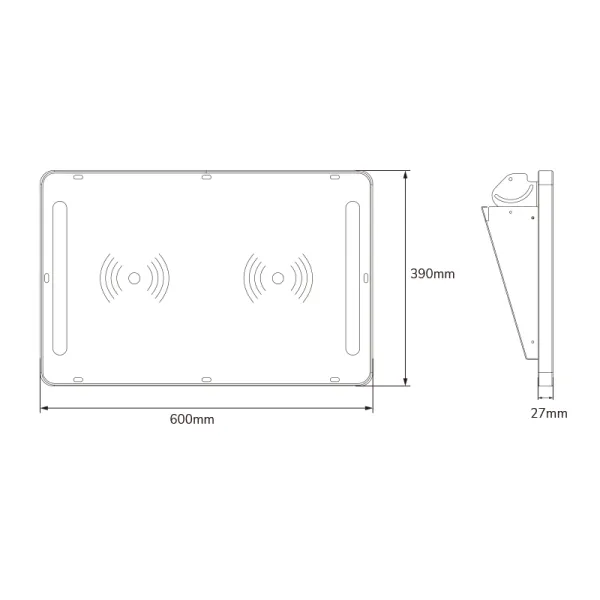 RFID Ceiling-Mount Reader dimensions for easy installation and integration