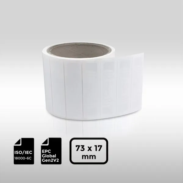 Compact ARC Certified RFID Label with Impinj M830 chip for reliable tagging across industries