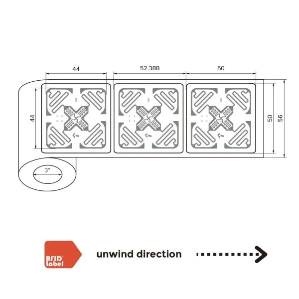 High-performance UHF RFID Label with Impinj Monza 4QT chip for reliable item tracking and brand authentication