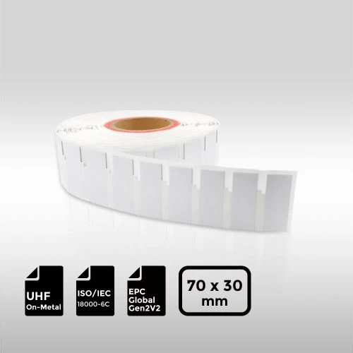 Flexible Printable UHF On-Metal RFID Label NXP UCODE 8 7030mm