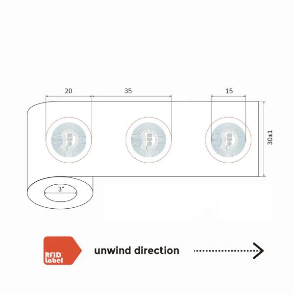 NFC Label 20mm NXP NTAG 213 ISO14443A NFC Type 2