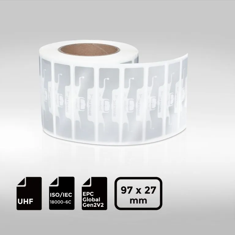 Monza R6 Dogbone® Impinj® Monza® R6-P PET UHF RFID Wet Inlay | 97×27mm - RFID Label