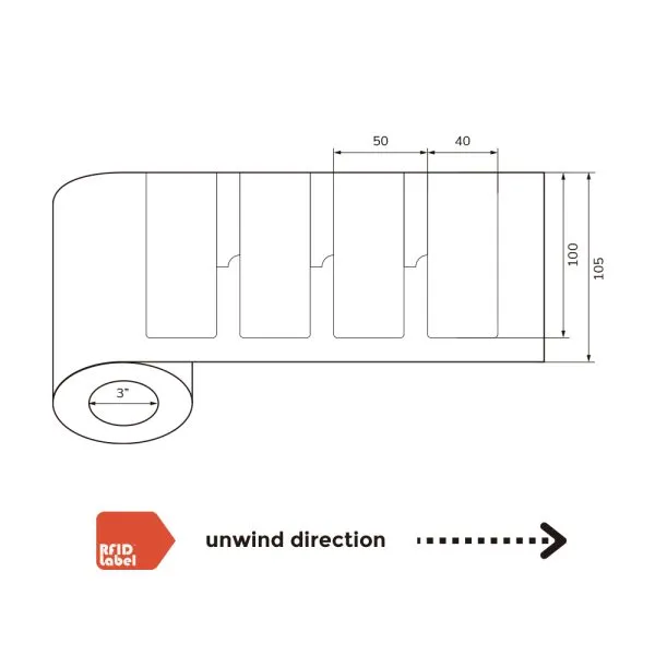 Ucode 9xm On-Metal & On Liquid RFID Label with NXP® UCODE® 9xm