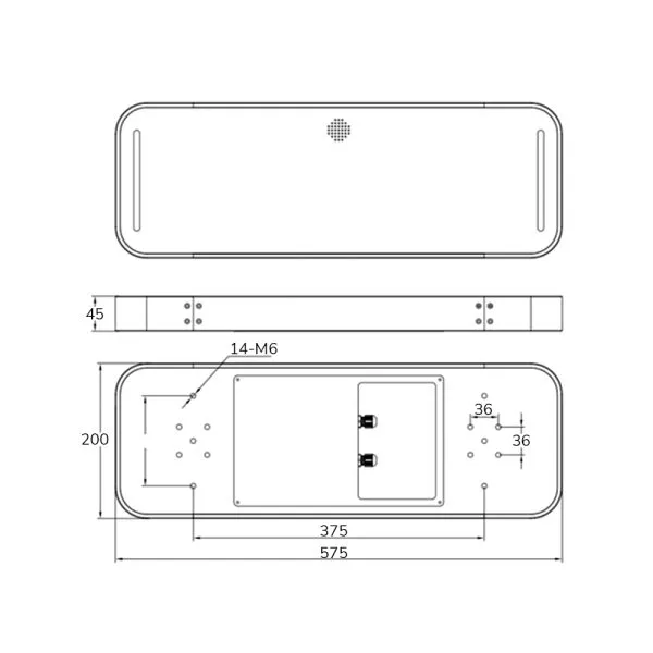 Overhead UHF RFID Reader AZFC G1 dimensions