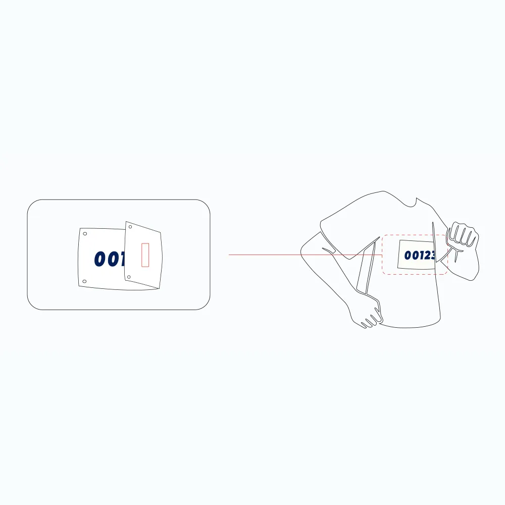Running Labels RFID Marathon Race Label with Impinj® M830 Dogbone®